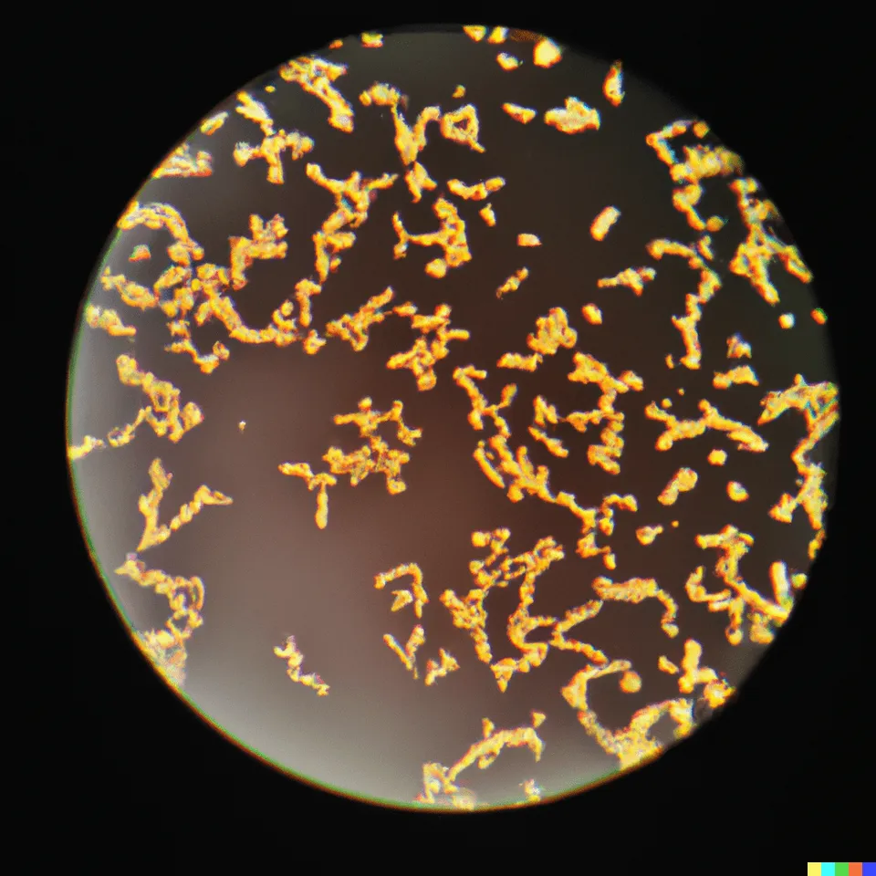 An microscopic bacterial golden2 min